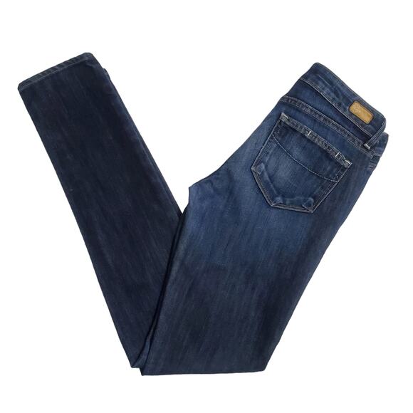 Paige Skyline Distressed Straight Leg Jean McKinley Wash Size 27, Size 4 - Picture 1 of 13